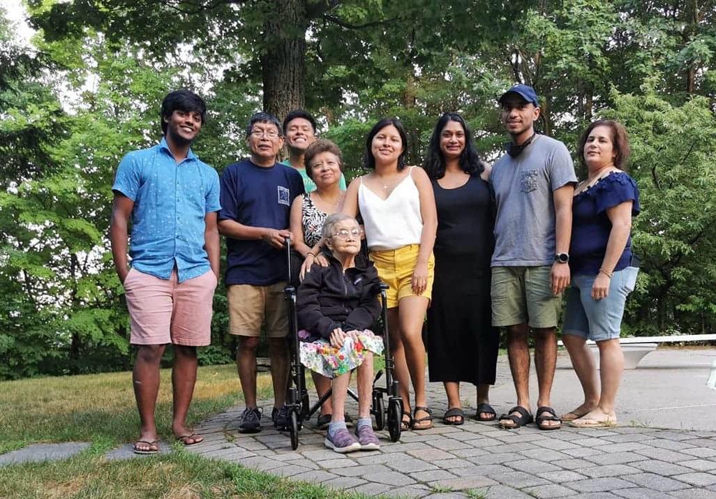 Tiffany and Aravind with family